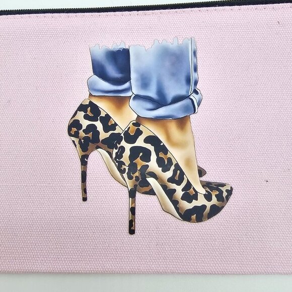 Canvas Toiletry/Makeup Bag, Feminine Pouch, Travel Bag, Money Bag, Pencil Case. - Picture 5 of 13